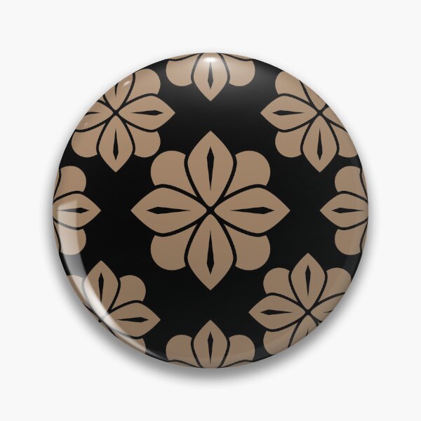 Item preview, Gold Brown Floral Geometric Mandala Pattern designed and sold by Jyoti-Quotes.
