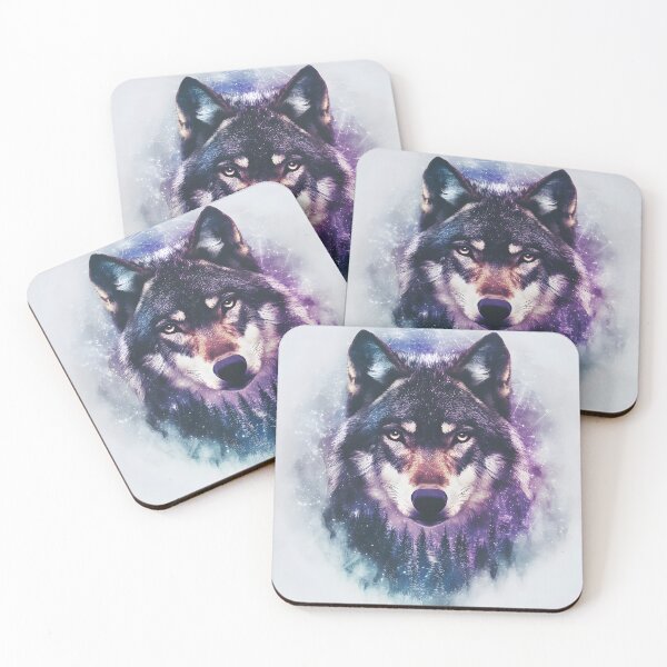 Item preview, 3d Render Of Geometric Wolf Forest Digital designed and sold by Checho30.