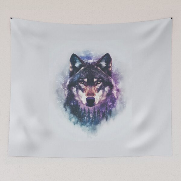 Item preview, 3d Render Of Geometric Wolf Forest Digital designed and sold by Checho30.
