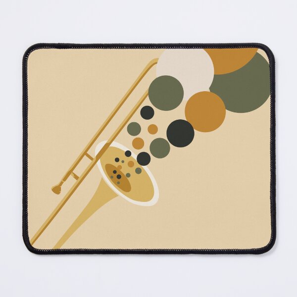 Item preview, Abstract Trombone Art | Bauhaus Music Print | Mid-Century Modern Jazz Print | Minimalist Geometric Brass Instrument Decor designed and sold by Studio pod Burom.