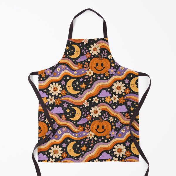 Item preview, Retro Groovy Autumn Night And Stars Pattern designed and sold by Thai Vibe Studio.