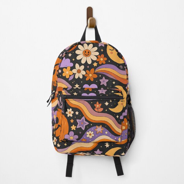 Item preview, Retro Groovy Autumn Night And Stars Pattern designed and sold by Thai Vibe Studio.