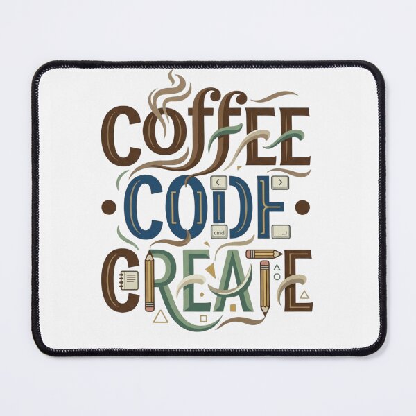 Item preview, Coffee Code Create Typography Artwork designed and sold by Amr Darwish Graphic designer.