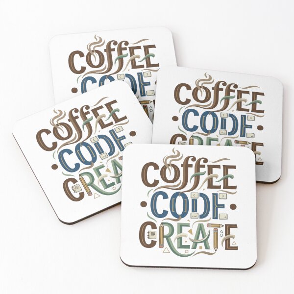 Item preview, Coffee Code Create Typography Artwork designed and sold by Amr Darwish Graphic designer.