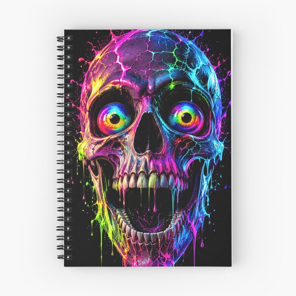 Item preview, Neon Rainbow Skull Explosion designed and sold by Gold&pixels.