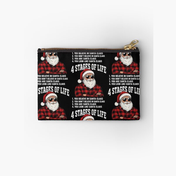 Item preview, 4 Stages of Life Santa Claus Funny Christmas Humor Men designed and sold by clothesy7.