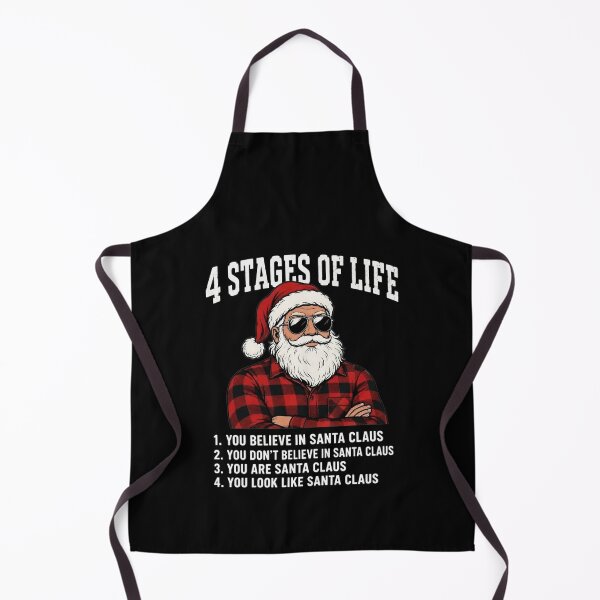 Item preview, 4 Stages of Life Santa Claus Funny Christmas Humor Men designed and sold by clothesy7.