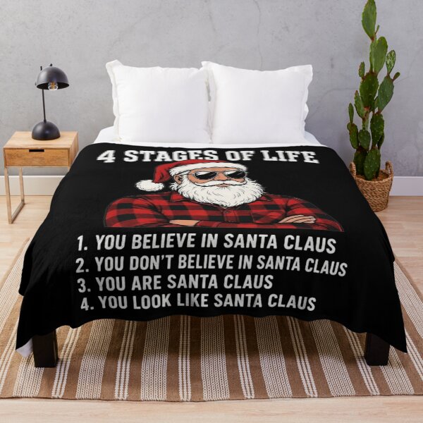 Item preview, 4 Stages of Life Santa Claus Funny Christmas Humor Men designed and sold by clothesy7.