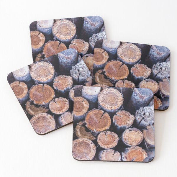 Item preview, Stacked Firewood Logs With Visible Tree Rings and Rustic Bark Texture for Winter Heating designed and sold by Nmallia.