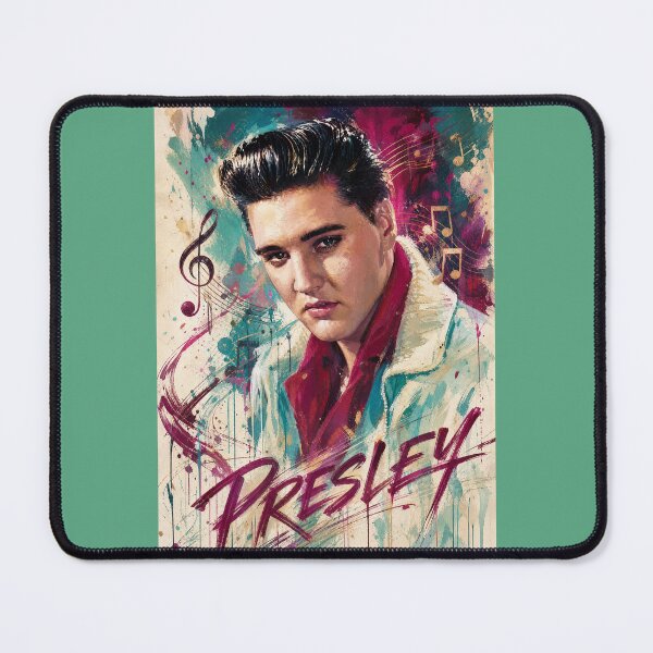Item preview, Elvis Presley Artistic Watercolor Music Notes Portrait designed and sold by ElvisVintagePosters.
