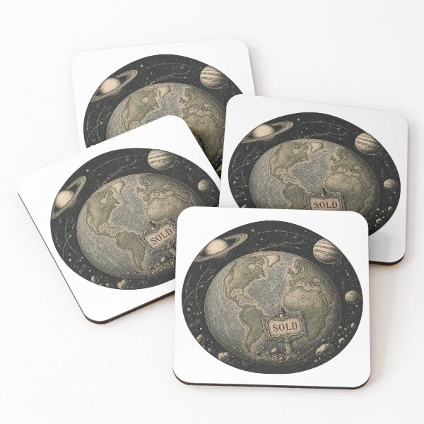 Item preview, Planet Earth Sold | Antique Earth Cosmic Surrealism designed and sold by FadedFrequency.