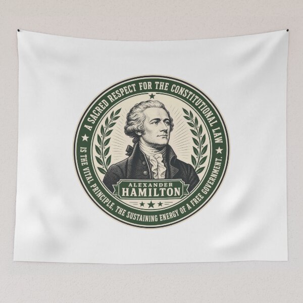 Item preview, Alexander Hamilton Quote Importance of Constitutional Law designed and sold by AntiqueImages.