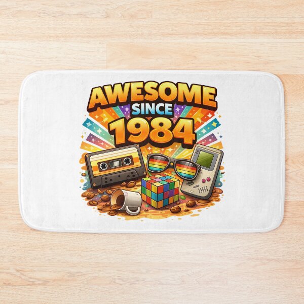 Item preview, Awesome Since 1984 Retro Birthday Vintage Eighties Design designed and sold by The-T-In-Retro.