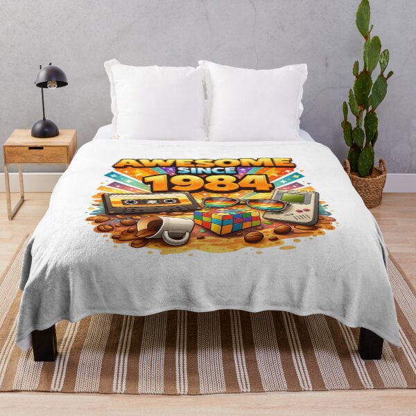 Item preview, Awesome Since 1984 Retro Birthday Vintage Eighties Design designed and sold by The-T-In-Retro.