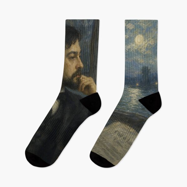 Item preview, Impressionist Master: Claude Debussy Vintage Oil Painting - Ethereal Harmonies designed and sold by DoReMiStudio.