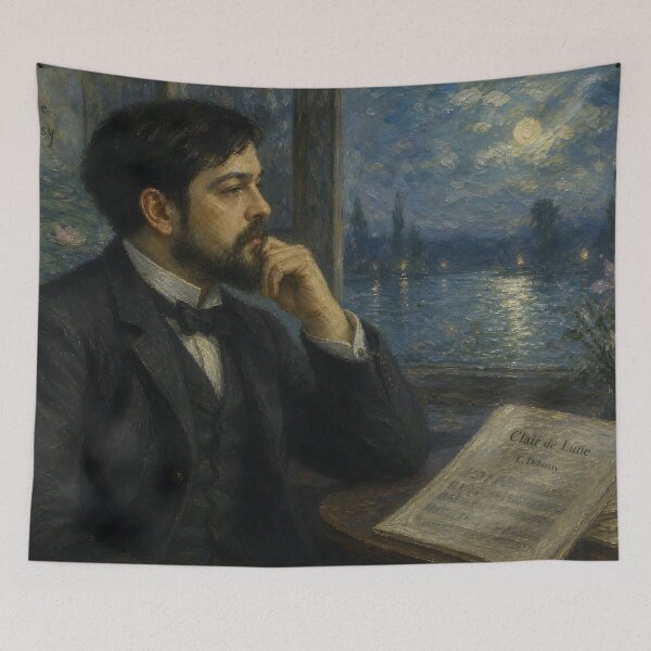 Item preview, Impressionist Master: Claude Debussy Vintage Oil Painting - Ethereal Harmonies designed and sold by DoReMiStudio.