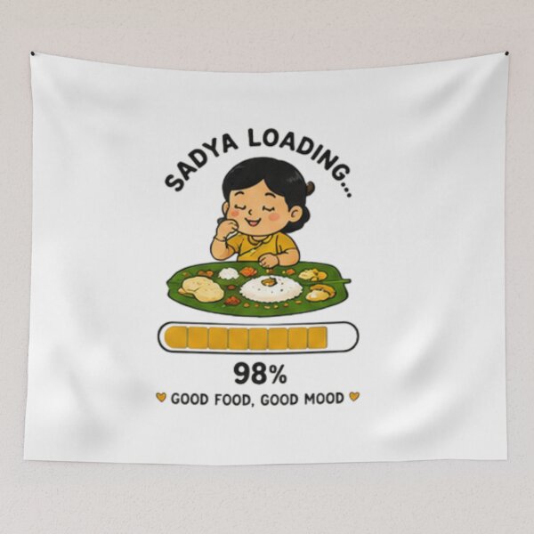 Item preview, Sadya Loading Please Wait Hunger In Progress Funny Onam T-Shirt Gift designed and sold by SHREE ART STUDIO.