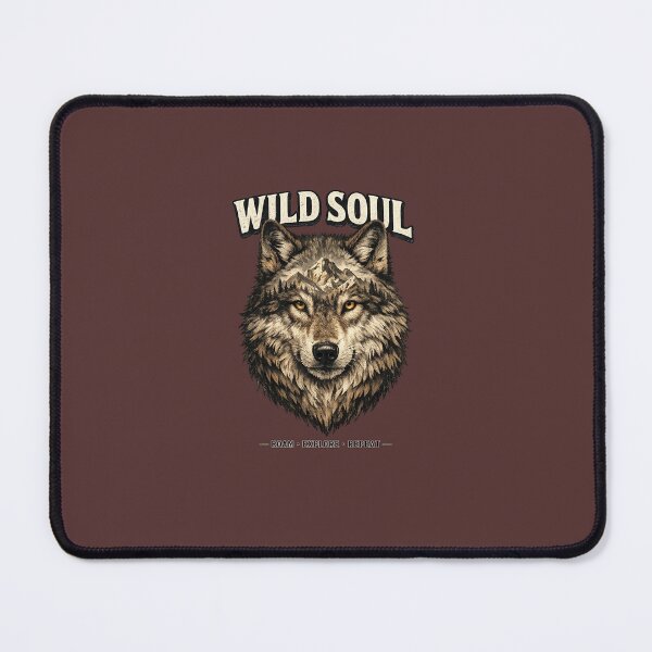 Item preview, Wild Soul Wolf Mountain Vintage Outdoor Adventure T-Shirt designed and sold by PrintoraDesign.