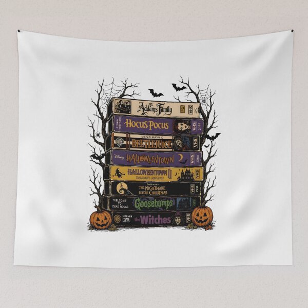 Item preview, Vintage Retro Spooky VHS Stack Halloween Graphic T-Shirt designed and sold by Lilbahlil.