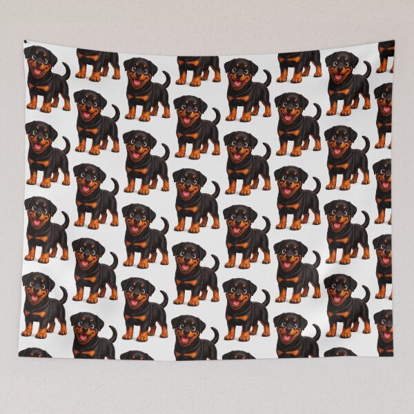Item preview, Cute Rottweiler Puppy Illustration  designed and sold by BackgroundND.