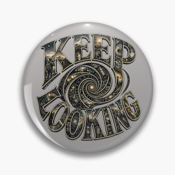 Item preview, Keep Looking | Spiral Lens Typography Illustration designed and sold by Golden Era Studio.