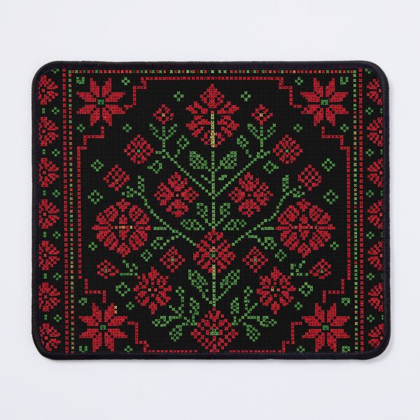 Item preview, Palestinian Tatreez Floral Cross Stitch Pattern | Traditional Folk Embroidery Art designed and sold by BrainCurves.