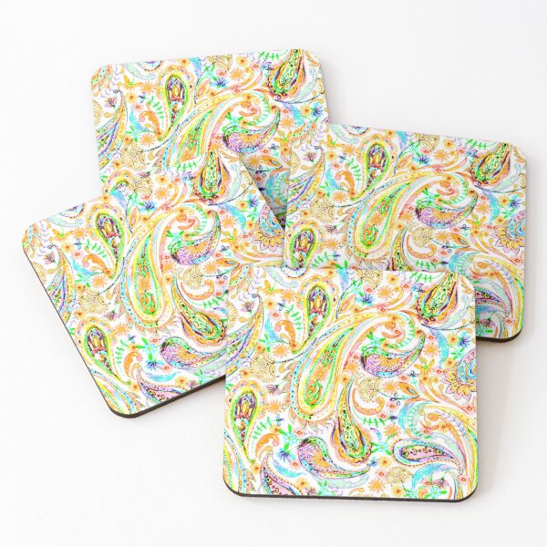 Item preview, Paisley ornament in yellow designed and sold by bokasin.