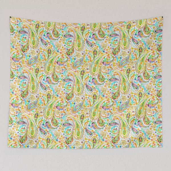Item preview, Paisley ornament in yellow designed and sold by bokasin.