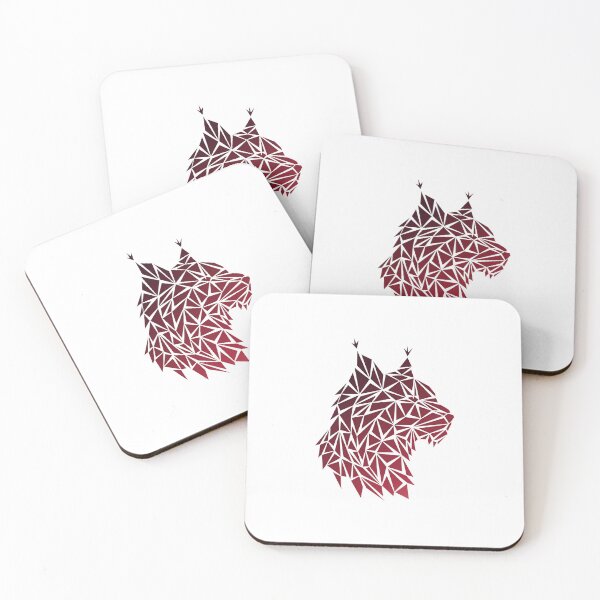 Item preview, Geometric Lynx - Burgundy designed and sold by Espyr.Art.