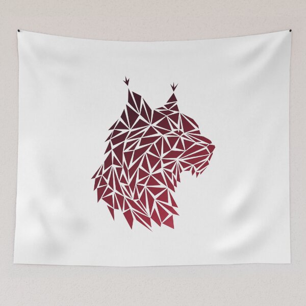 Aperçu de l'œuvre Geometric Lynx - Burgundy créée et vendue par Espyr.Art.
