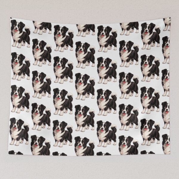 Item preview, Cute Border Collie Puppy Illustration  designed and sold by BackgroundND.