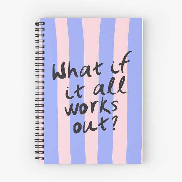 Item preview, What If It All Works Out? Retro Pastel Stripe Typography designed and sold by nineFlorals.