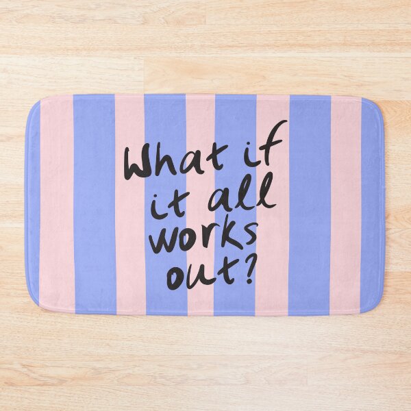 Item preview, What If It All Works Out? Retro Pastel Stripe Typography designed and sold by nineFlorals.