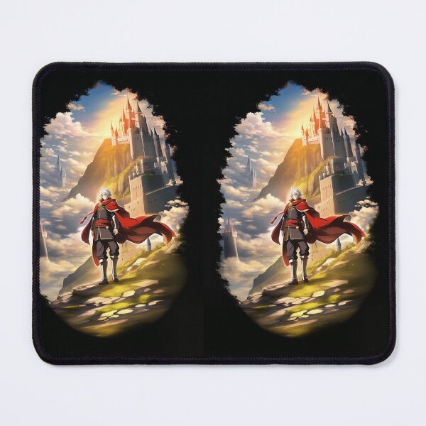 Item preview, Digital Art - Contemplative Fantasy Hero, Majestic Medieval Castle designed and sold by AnimeShin.