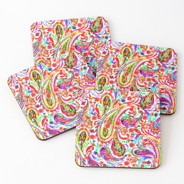 Item preview, Paisley ornament in bright colors designed and sold by bokasin.