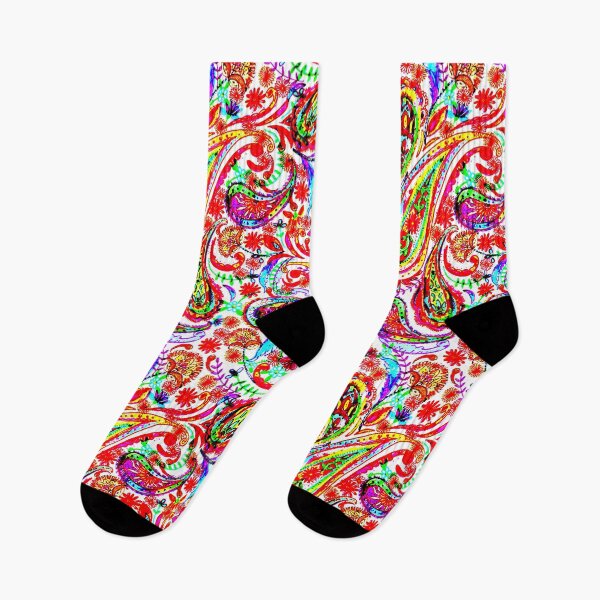Item preview, Paisley ornament in bright colors designed and sold by bokasin.