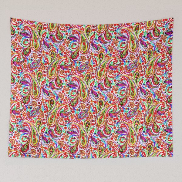 Item preview, Paisley ornament in bright colors designed and sold by bokasin.