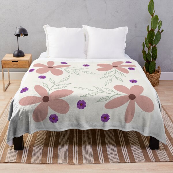 Item preview, Botanical Wildflower Pattern in Dusty Rose and Sage Green designed and sold by TheCozyDesk.