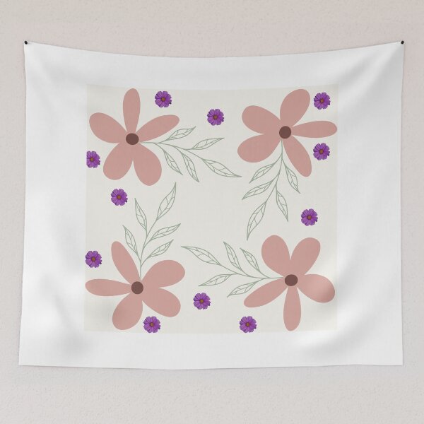 Item preview, Botanical Wildflower Pattern in Dusty Rose and Sage Green designed and sold by TheCozyDesk.