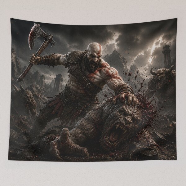 Item preview, Kratos Slaying Beasts designed and sold by MKDSN.