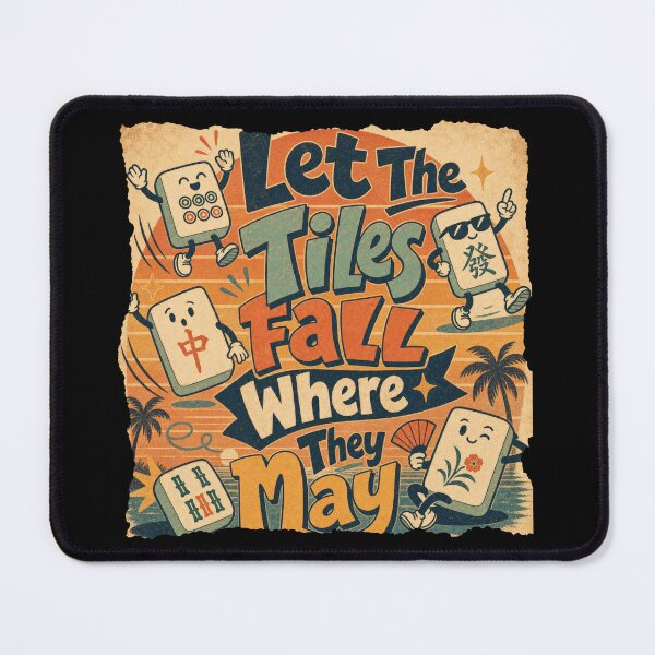 Item preview, Mahjong Player Let The Tiles Fall Where They May designed and sold by NovaNookStudio.