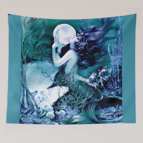 Item preview, Mermaid With Pearl : Henry Clive Ocean Blues designed and sold by PureVintageLove.