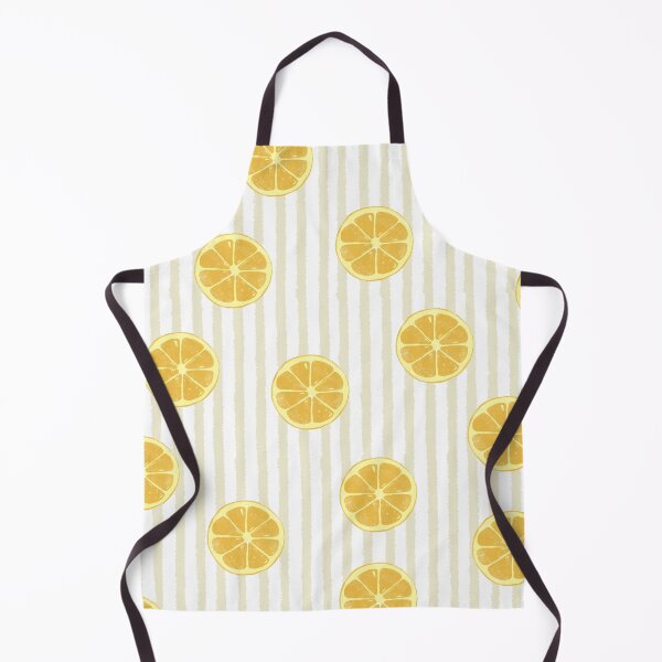 Item preview, Watercolor Lemon Slices on Soft Yellow Stripes designed and sold by NOUURRRR.