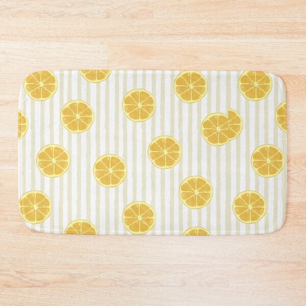 Item preview, Watercolor Lemon Slices on Soft Yellow Stripes designed and sold by NOUURRRR.