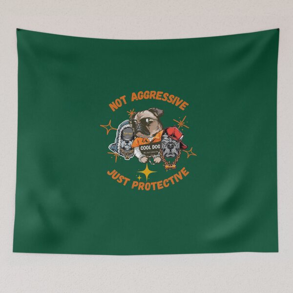 Item preview, Not aggressive, Just protective, dog lovers t-shirt designed and sold by BoldMarks.