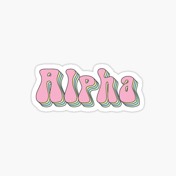 Alpha - stacked Sticker