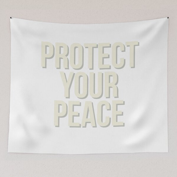 Item preview, Protect Your Peace Minimalist Self Care Typography designed and sold by BariBiriworks.