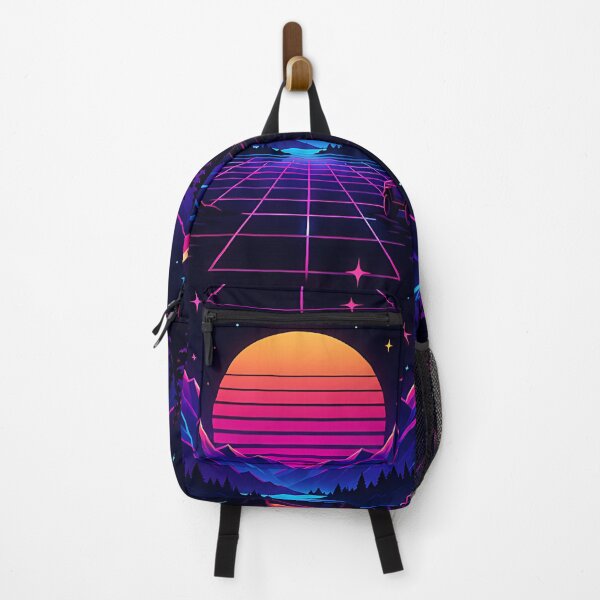 Item preview, Retro 80s Neon Mountain And Forest Pattern designed and sold by Thai Vibe Studio.