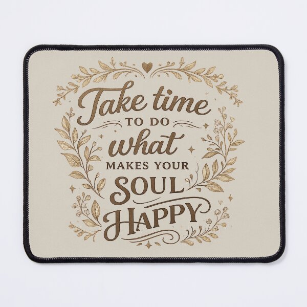 Item preview, Take Time To Do What Makes Your Soul Happy – Aesthetic Botanical Typography Quote designed and sold by MUSA'S.