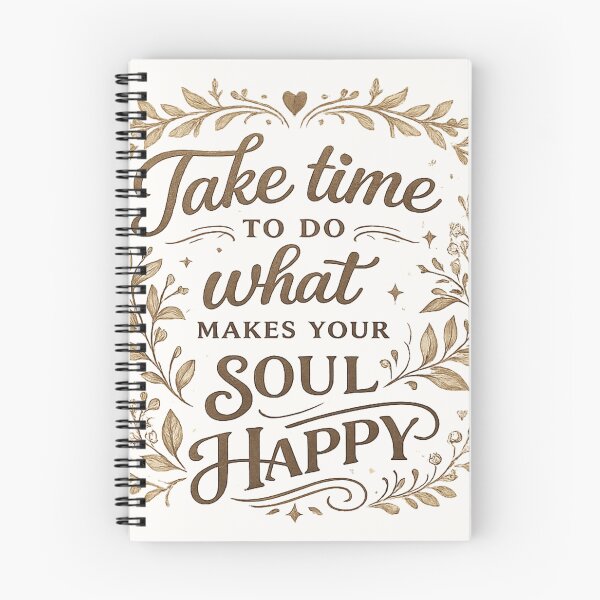 Item preview, Take Time To Do What Makes Your Soul Happy – Aesthetic Botanical Typography Quote designed and sold by MUSA'S.